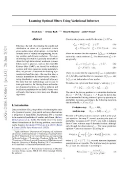 Learning Optimal Filters Using Variational Inference