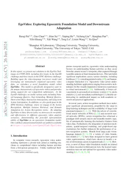 EgoVideo: Exploring Egocentric Foundation Model and Downstream
  Adaptation