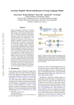Assessing "Implicit" Retrieval Robustness of Large Language Models