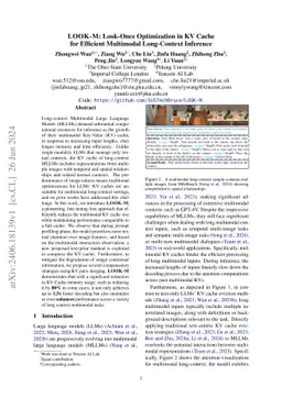 LOOK-M: Look-Once Optimization in KV Cache for Efficient Multimodal
  Long-Context Inference