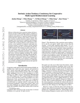Intrinsic Action Tendency Consistency for Cooperative Multi-Agent
  Reinforcement Learning