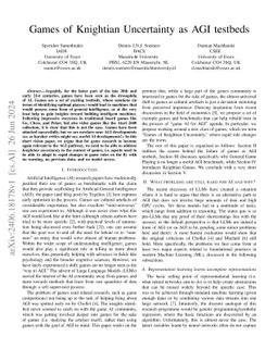 Games of Knightian Uncertainty as AGI testbeds