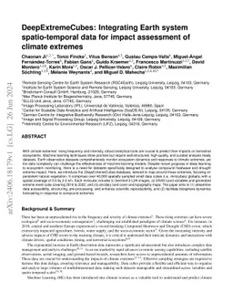 DeepExtremeCubes: Integrating Earth system spatio-temporal data for
  impact assessment of climate extremes