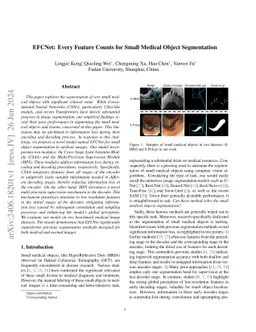 EFCNet: Every Feature Counts for Small Medical Object Segmentation