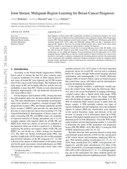Joint Stream: Malignant Region Learning for Breast Cancer Diagnosis