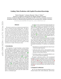 Guiding Video Prediction with Explicit Procedural Knowledge