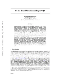 On the Role of Visual Grounding in VQA