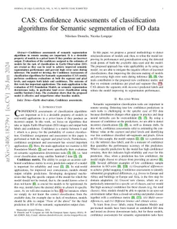 CAS: Confidence Assessments of classification algorithms for Semantic
  segmentation of EO data