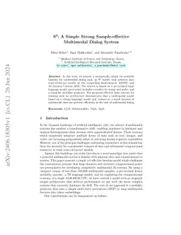 S3: A Simple Strong Sample-effective Multimodal Dialog System