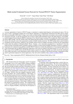 Multi-modal Evidential Fusion Network for Trustworthy PET/CT Tumor Segmentation