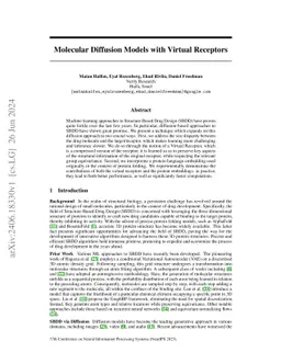 Molecular Diffusion Models with Virtual Receptors