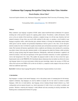 Continuous Sign Language Recognition Using Intra-inter Gloss Attention