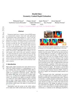 DoubleTake: Geometry Guided Depth Estimation