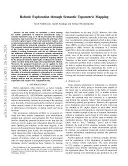 Robotic Exploration through Semantic Topometric Mapping