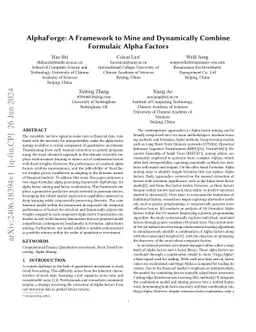 AlphaForge: A Framework to Mine and Dynamically Combine Formulaic Alpha
  Factors