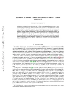 Boundary Detection Algorithm Inspired by Locally Linear Embedding