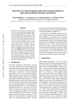 Role-Play Zero-Shot Prompting with Large Language Models for Open-Domain
  Human-Machine Conversation