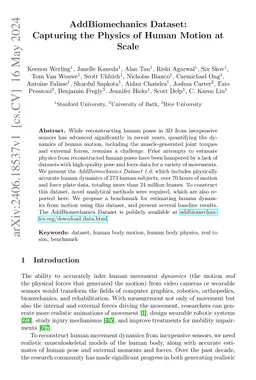 AddBiomechanics Dataset: Capturing the Physics of Human Motion at Scale