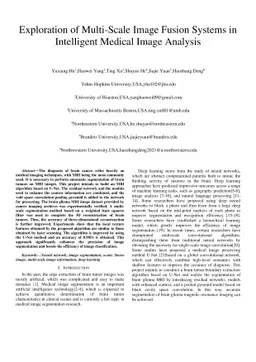 Exploration of Multi-Scale Image Fusion Systems in Intelligent Medical
  Image Analysis
