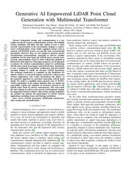 Generative AI Empowered LiDAR Point Cloud Generation with Multimodal
  Transformer