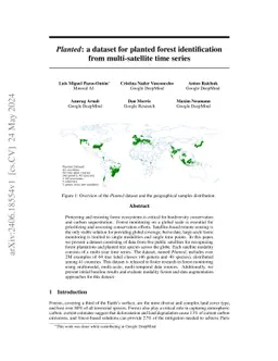 Planted: a dataset for planted forest identification from
  multi-satellite time series