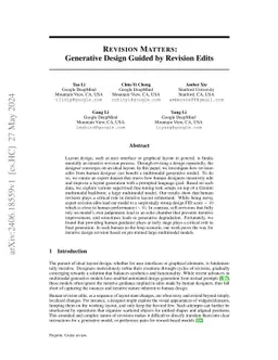 Revision Matters: Generative Design Guided by Revision Edits