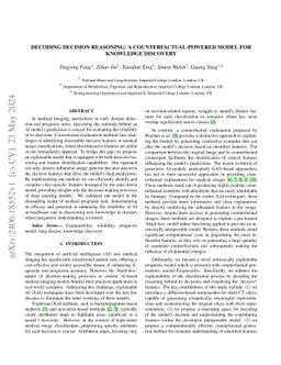 Decoding Decision Reasoning: A Counterfactual-Powered Model for
  Knowledge Discovery