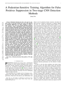 A PST Algorithm for FPs Suppression in Two-stage CNN Detection Methods