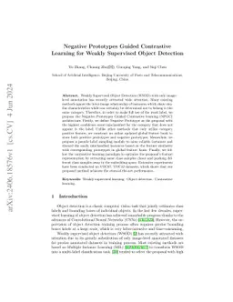 Negative Prototypes Guided Contrastive Learning for WSOD