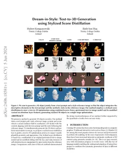 Dream-in-Style: Text-to-3D Generation Using Stylized Score Distillation