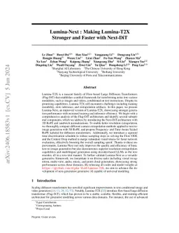 Lumina-Next: Making Lumina-T2X Stronger and Faster with Next-DiT