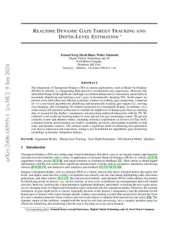 Realtime Dynamic Gaze Target Tracking and Depth-Level Estimation
