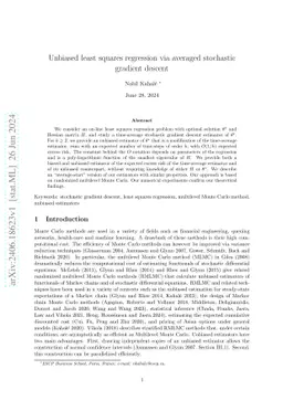 Unbiased least squares regression via averaged stochastic gradient
  descent