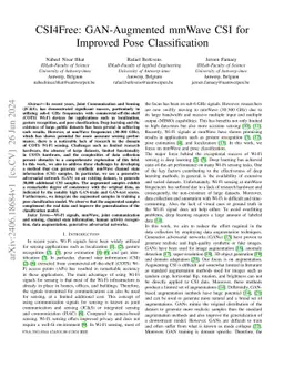 CSI4Free: GAN-Augmented mmWave CSI for Improved Pose Classification