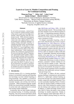 Learn it or Leave it: Module Composition and Pruning for Continual
  Learning