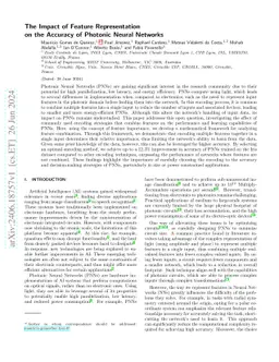 The Impact of Feature Representation on the Accuracy of Photonic Neural
  Networks