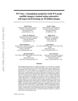 WV-Net: A foundation model for SAR WV-mode satellite imagery trained
  using contrastive self-supervised learning on 10 million images