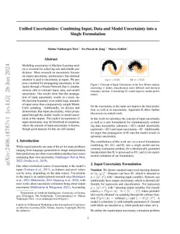 Unified Uncertainties: Combining Input, Data and Model Uncertainty into
  a Single Formulation