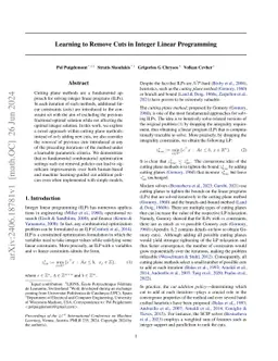 Learning to Remove Cuts in Integer Linear Programming