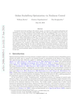 Online Stackelberg Optimization via Nonlinear Control