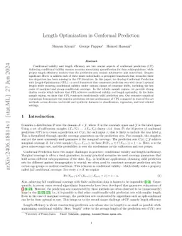 Length Optimization in Conformal Prediction