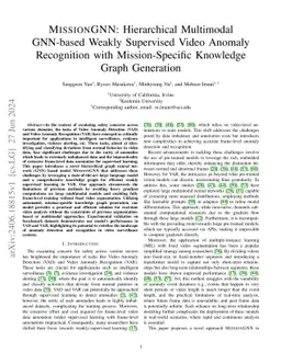 MissionGNN: Hierarchical Multimodal GNN-based Weakly Supervised Video Anomaly Recognition with Mission-Specific Knowledge Graph Generation