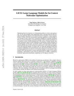 LICO: Large Language Models for In-Context Molecular Optimization