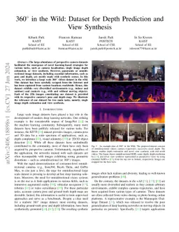 360 in the Wild: Dataset for Depth Prediction and View Synthesis