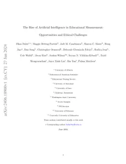 The Rise of Artificial Intelligence in Educational Measurement:
  Opportunities and Ethical Challenges
