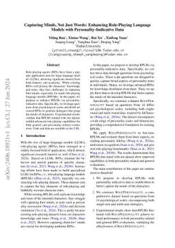 Capturing Minds, Not Just Words: Enhancing Role-Playing Language Models
  with Personality-Indicative Data