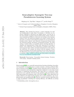 Semi-adaptive Synergetic Two-way Pseudoinverse Learning System