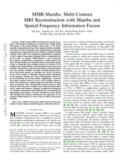MMR-Mamba: Multi-Modal MRI Reconstruction with Mamba and
  Spatial-Frequency Information Fusion