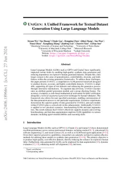 DataGen: Unified Synthetic Dataset Generation via Large Language Models