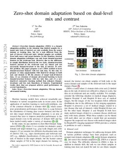 Zero-shot domain adaptation based on dual-level mix and contrast